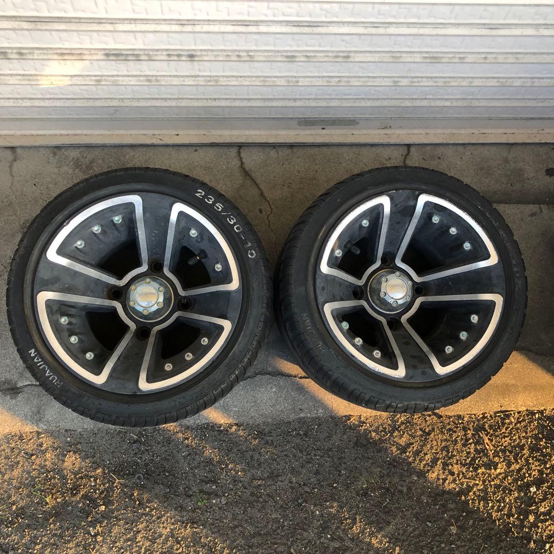 送料込み☆HONDA２サイクルジャイロ４つ穴　リアワイドホイール扁平