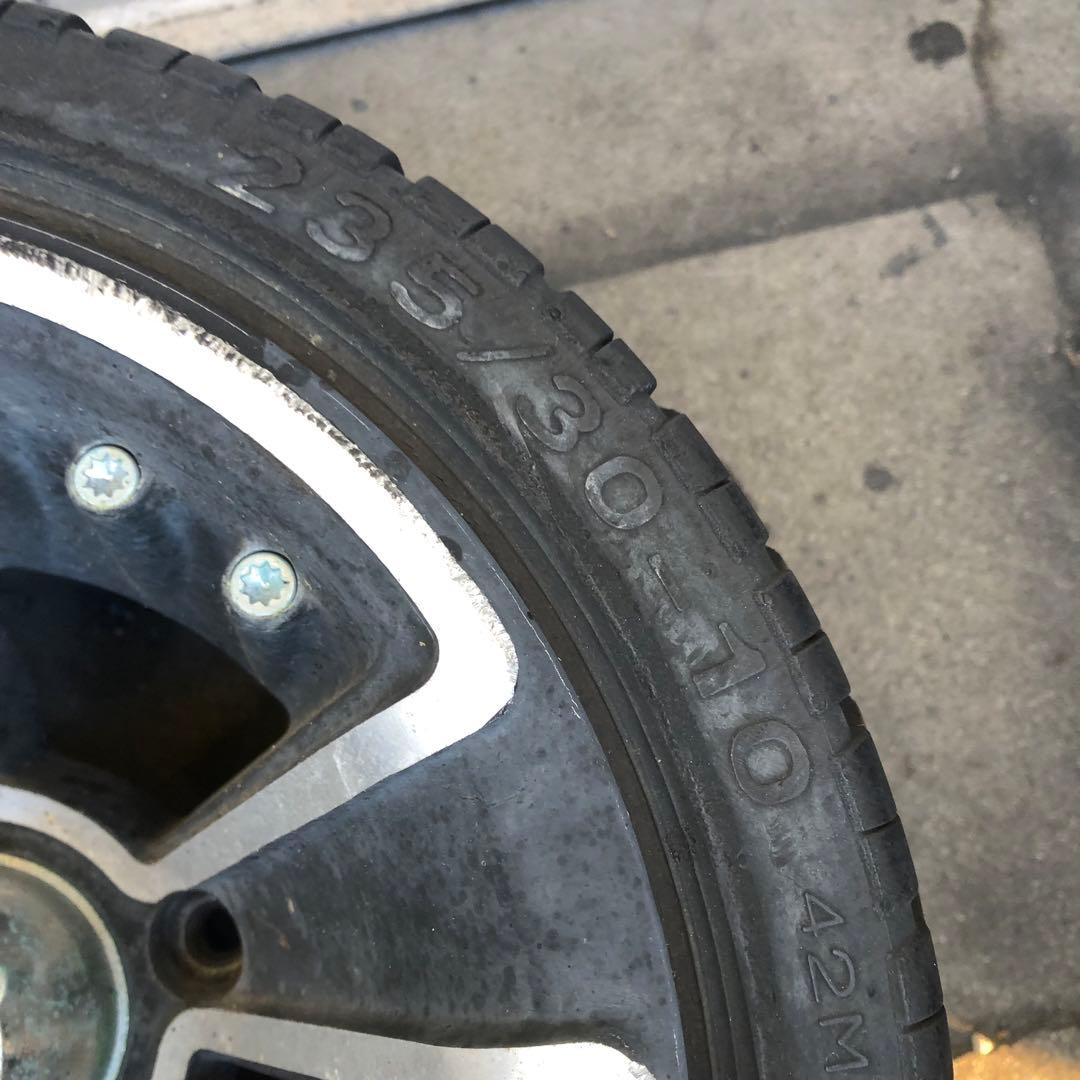 送料込み☆HONDA２サイクルジャイロ４つ穴　リアワイドホイール扁平