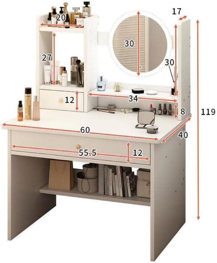 送料無料　VEEZHA ドレッサー 化粧台 鏡台 化妆台 化粧テーブル 白