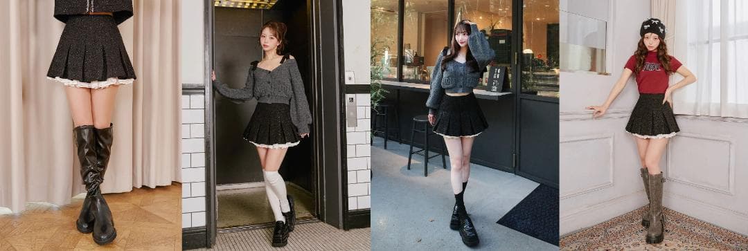 ダーリッチ darich スパンコールツイードジャケット BLK ブラック