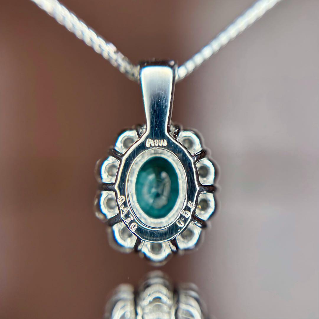 天然グランディディエライト ダイヤモンド ネックレス 計1.02ct GIA