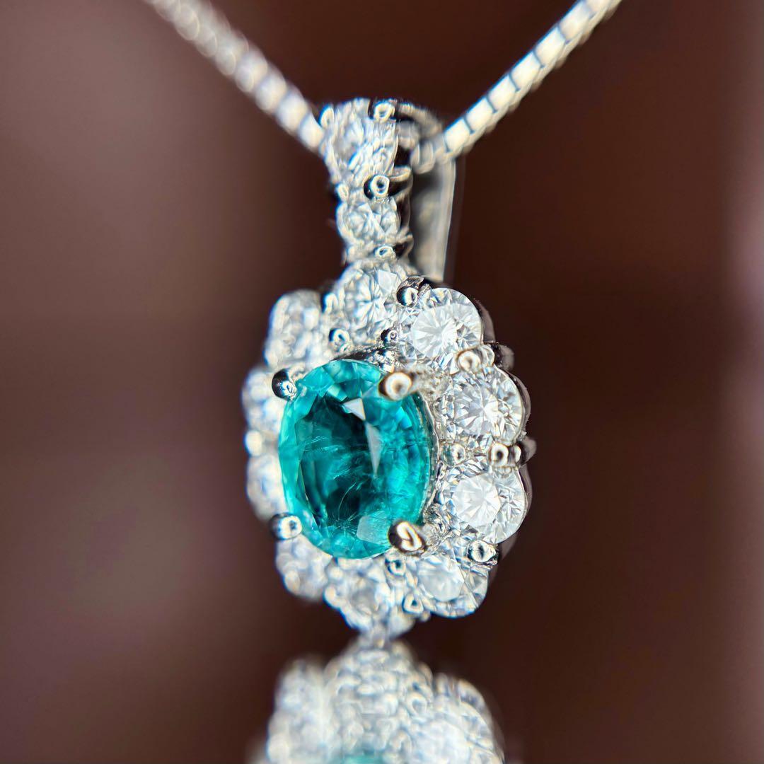 天然グランディディエライト ダイヤモンド ネックレス 計1.02ct GIA