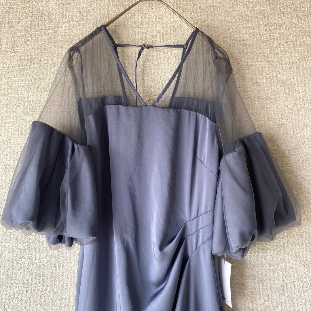 タグ付き　FRAY I.D フレイアイディー チュールコンビパフスリーブドレス