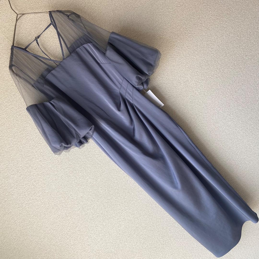 タグ付き　FRAY I.D フレイアイディー チュールコンビパフスリーブドレス