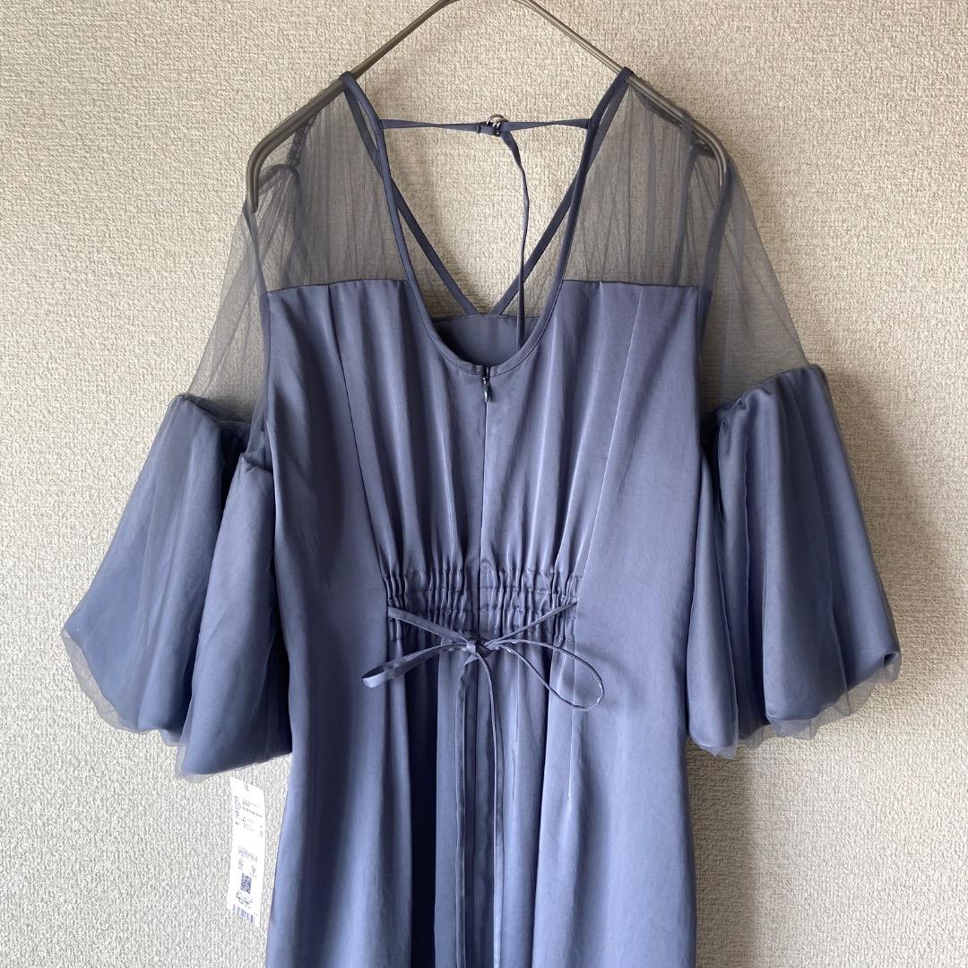 タグ付き　FRAY I.D フレイアイディー チュールコンビパフスリーブドレス