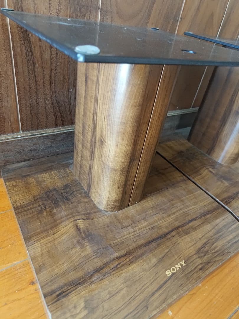 ソニー スピーカースタンド 2点セットSONY WS-V500 　木目xブラック