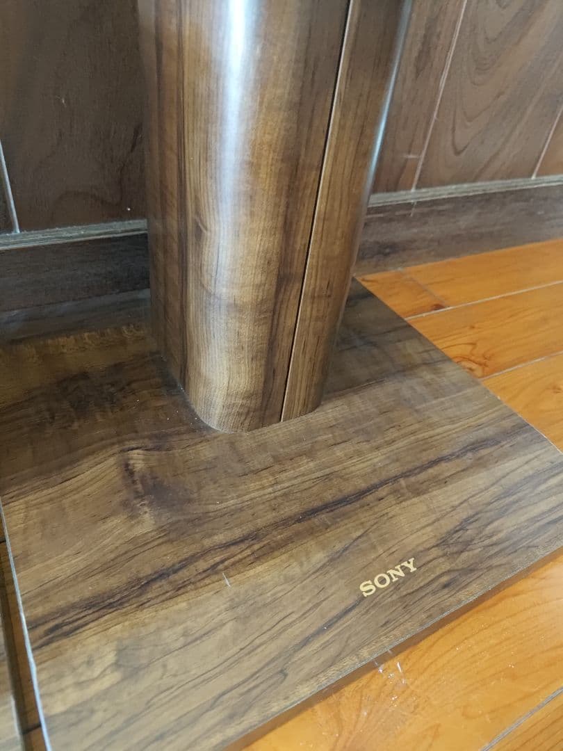 ソニー スピーカースタンド 2点セットSONY WS-V500 　木目xブラック