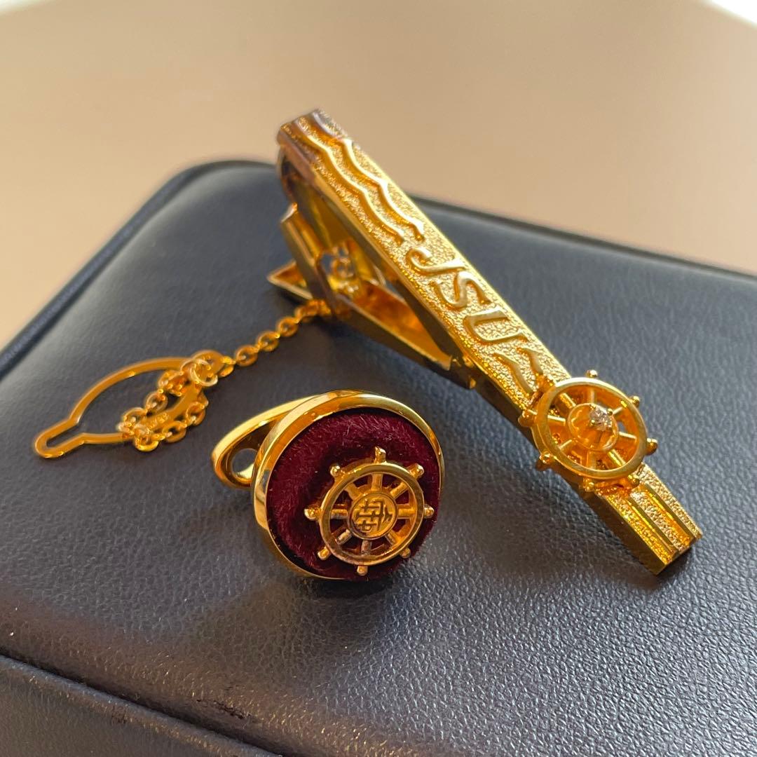 全日本海員組合　特別功労賞　タイピン　バッジ　ケース入り