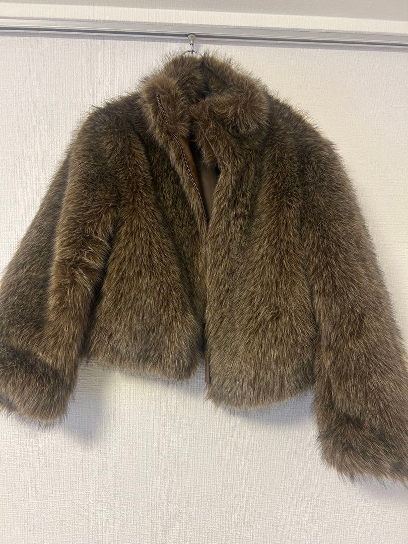 F/FUR STAND COLLAR ジャケット　moussy