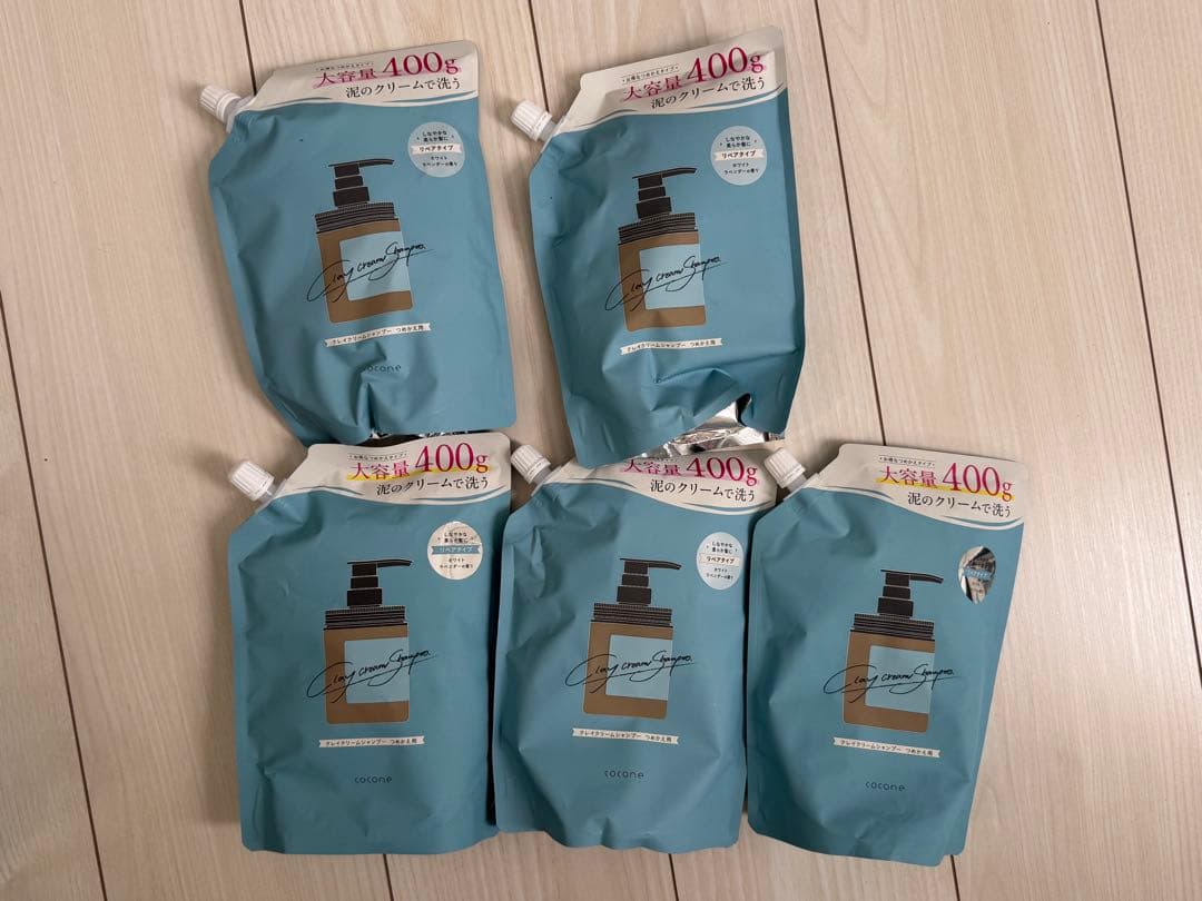 cocone クレイクリームシャンプー詰め替え5個セット