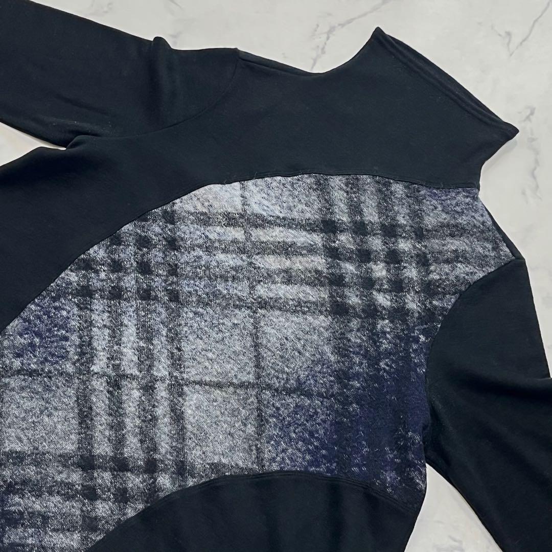 未使用級✨t.bセンソユニコ 異素材ウールニット チュニック 変形アシンメトリー