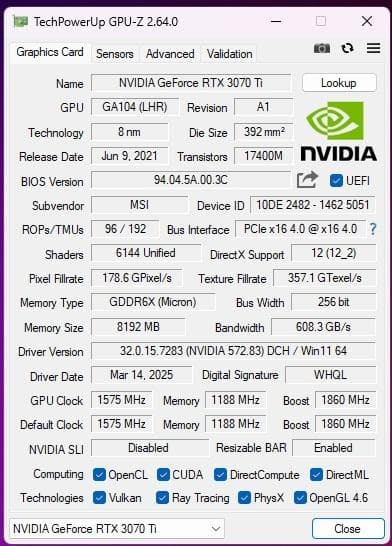 人気✨付属品充実✨　MSI RTX 3070TI SUPRIM X 8G