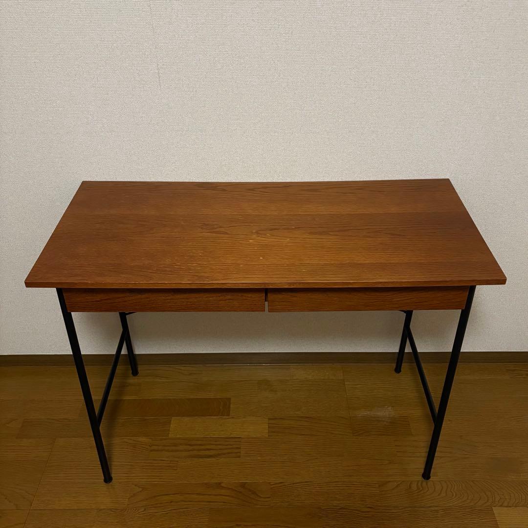 3/23まで nikoand ニコアンド デスク 机 ブラウン 木目 引き出し