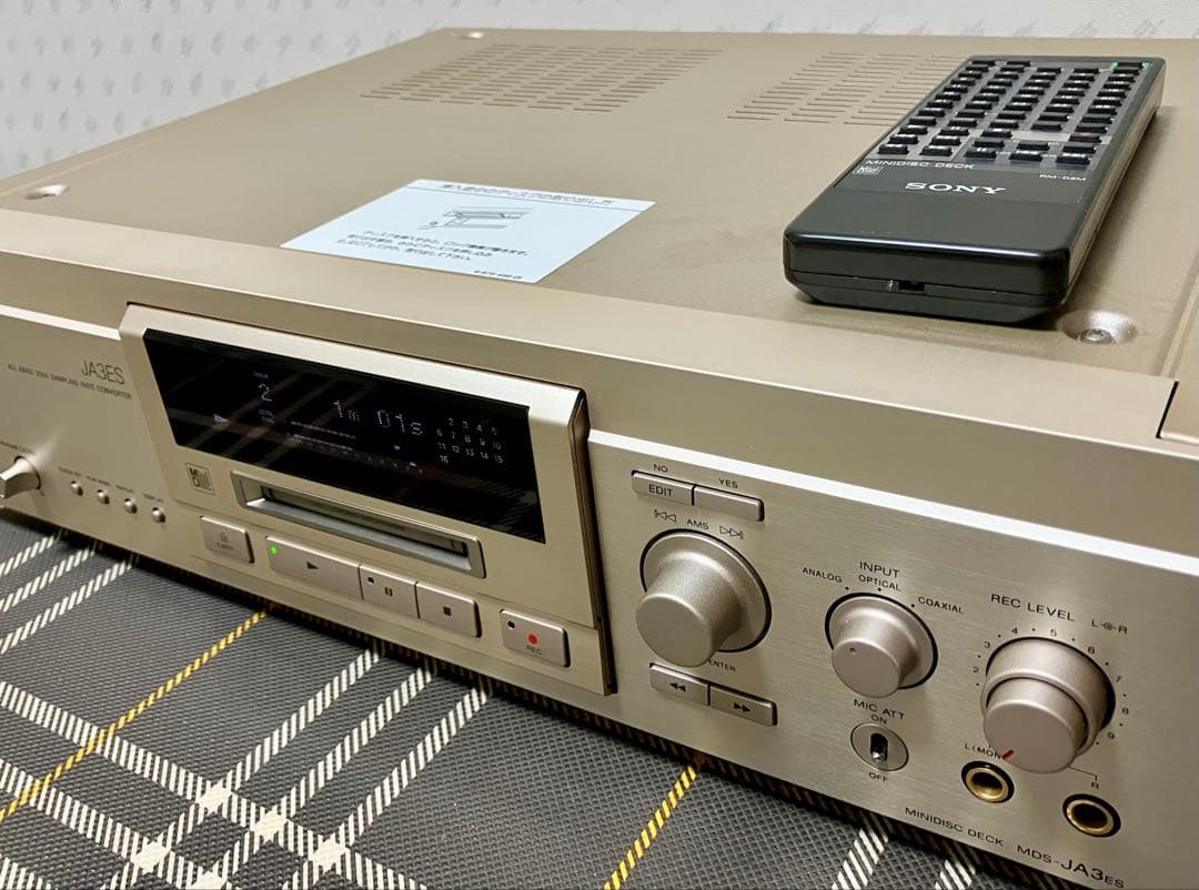 SONY MDS-JA3ES MDデッキ動作品