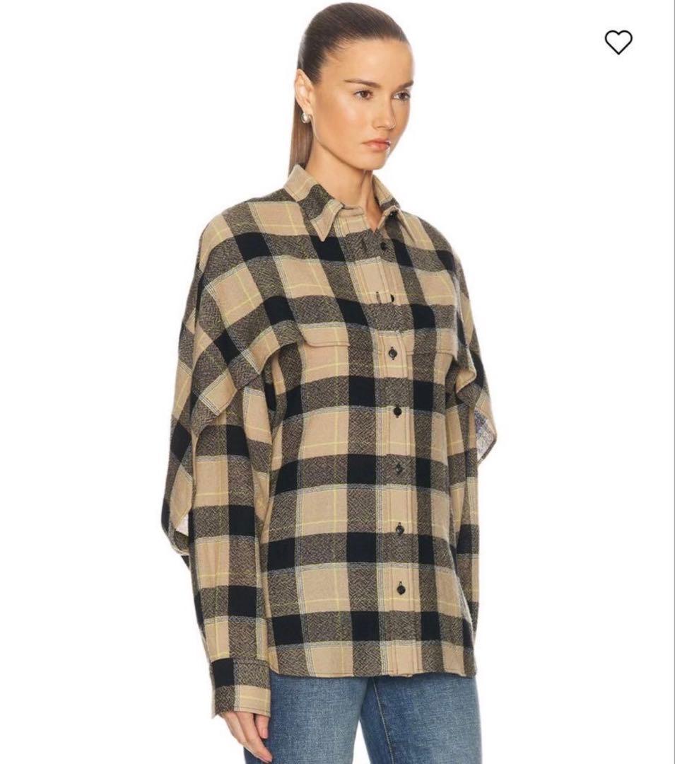 ステラマッカートニー レイヤード チェックシャツ ブラウス