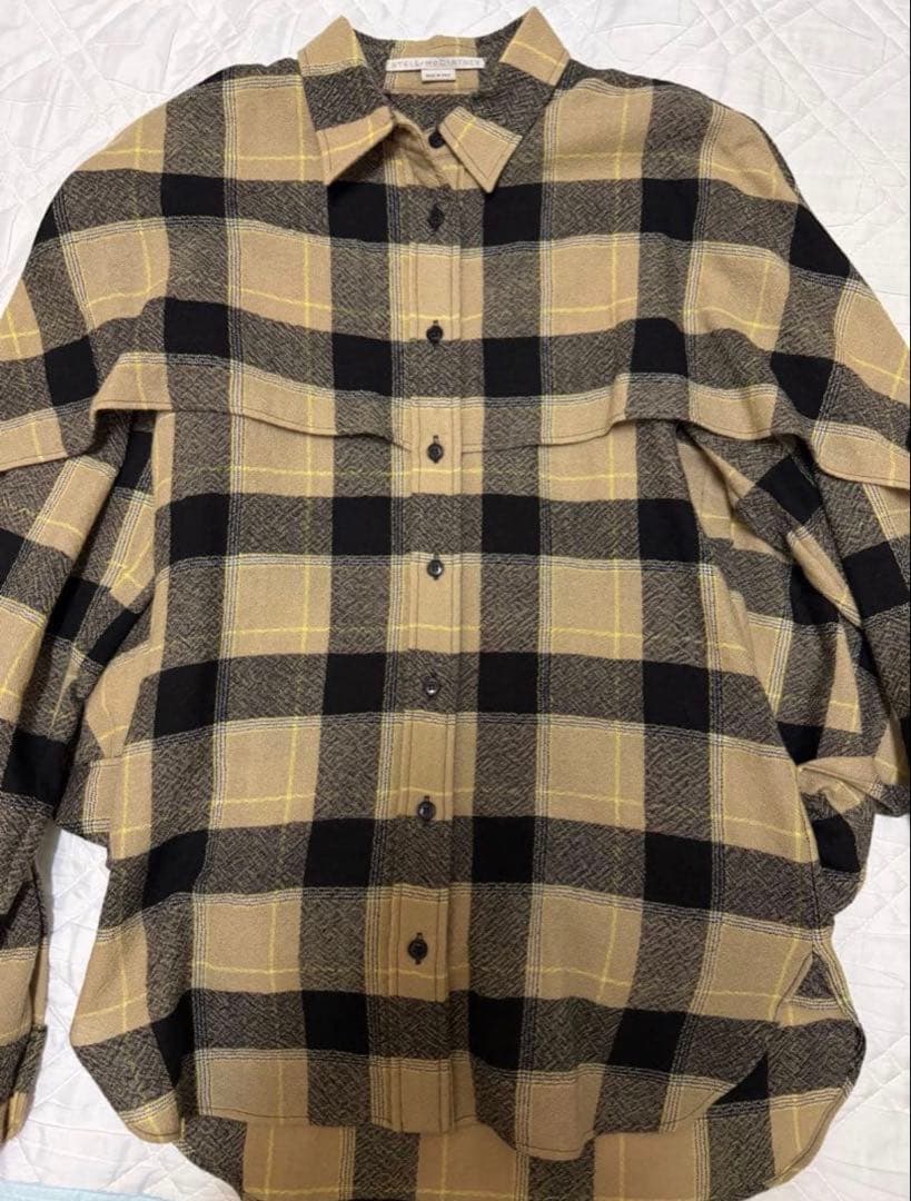 ステラマッカートニー レイヤード チェックシャツ ブラウス