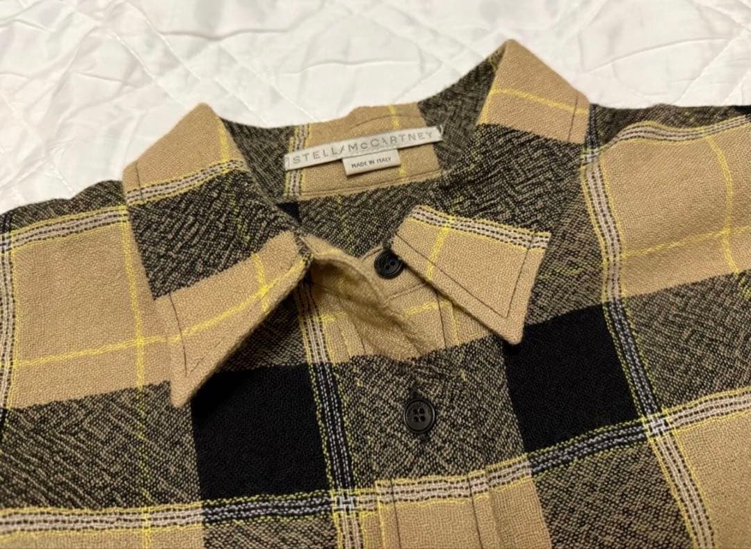 ステラマッカートニー レイヤード チェックシャツ ブラウス