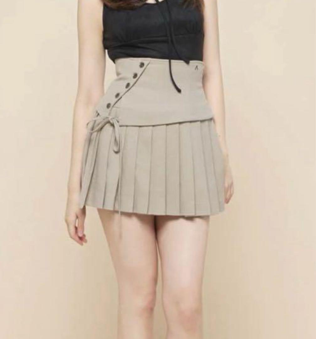 スカート andmary Jade highwaist mini skirt beige