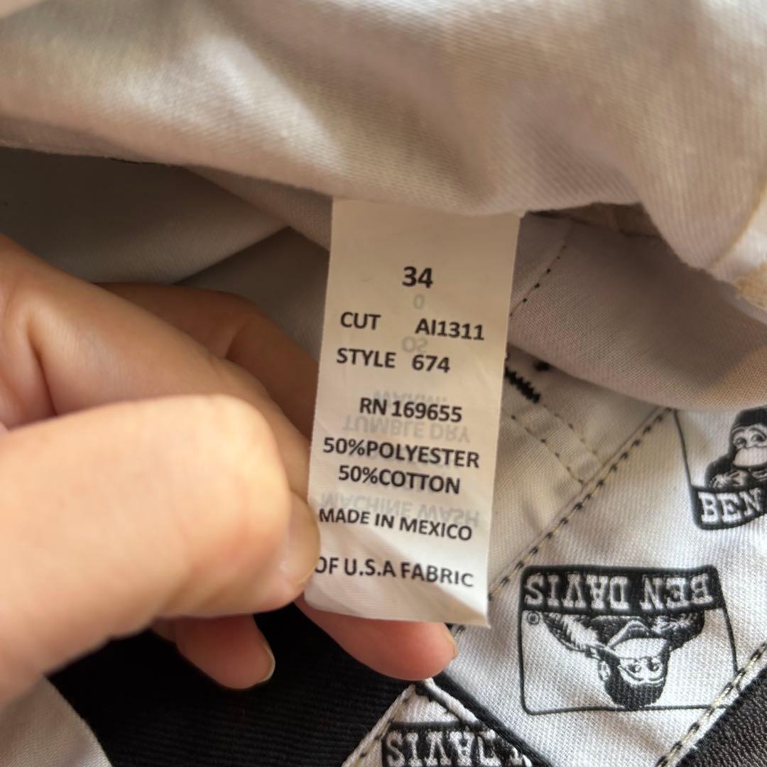 BEN DAVIS ゴリラカット US企画 W34 ブラック 美品