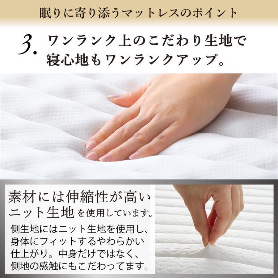 未使用訳あり　真空圧縮ロールでお届け ボンネルコイルマットレス　ダブル　ブラック