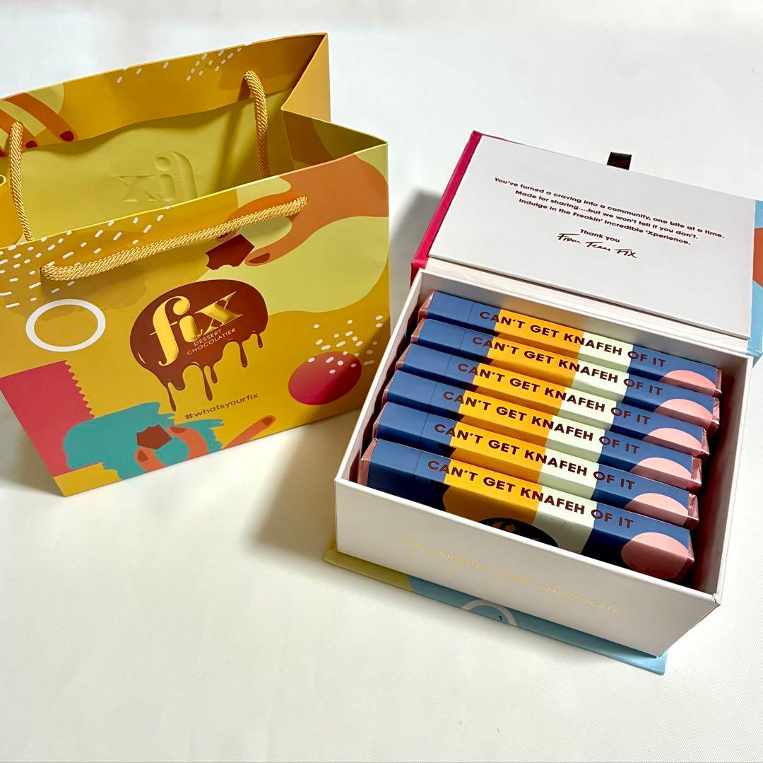 Fix ドバイチョコレート ピスタチオ 6枚箱入りセット 高級 バレンタイン
