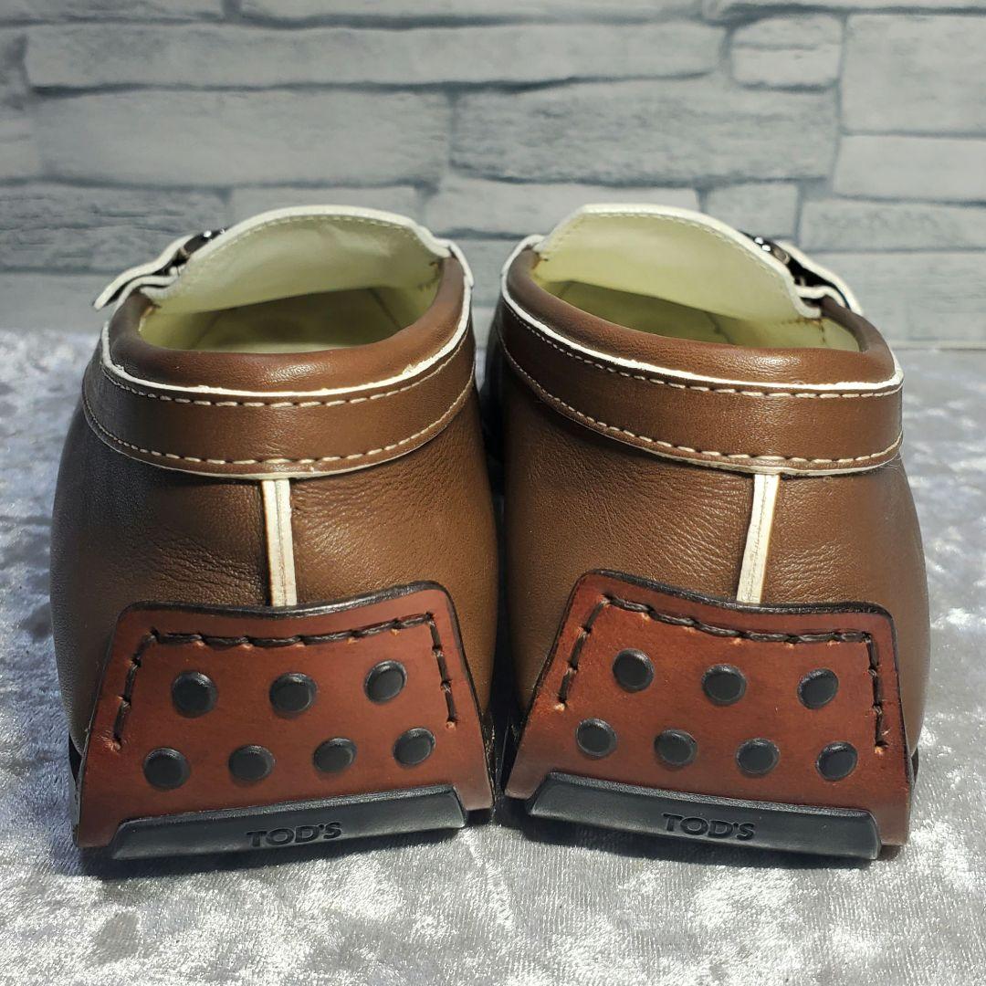 【極美品】✨TOD'S トッズ 22cm ローファー 革靴 T金具 茶系 35