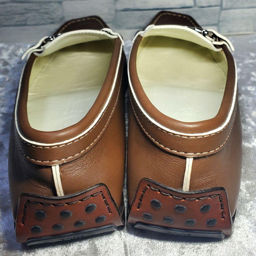 【極美品】✨TOD'S トッズ 22cm ローファー 革靴 T金具 茶系 35