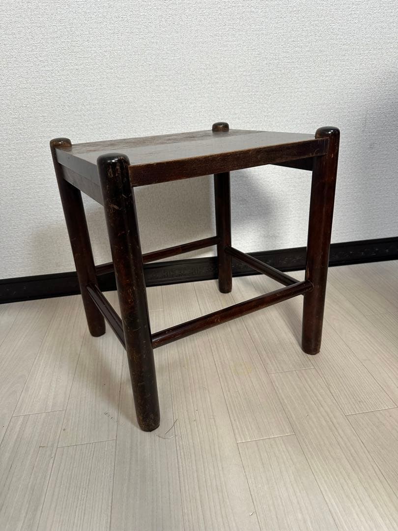北海道民芸家具 スツール 椅子 サイドテーブル アンティーク調 レトロ ※i1※