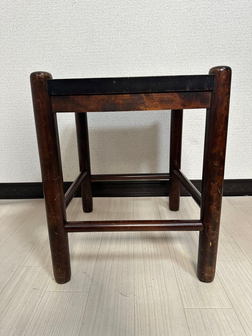 北海道民芸家具 スツール 椅子 サイドテーブル アンティーク調 レトロ ※i1※