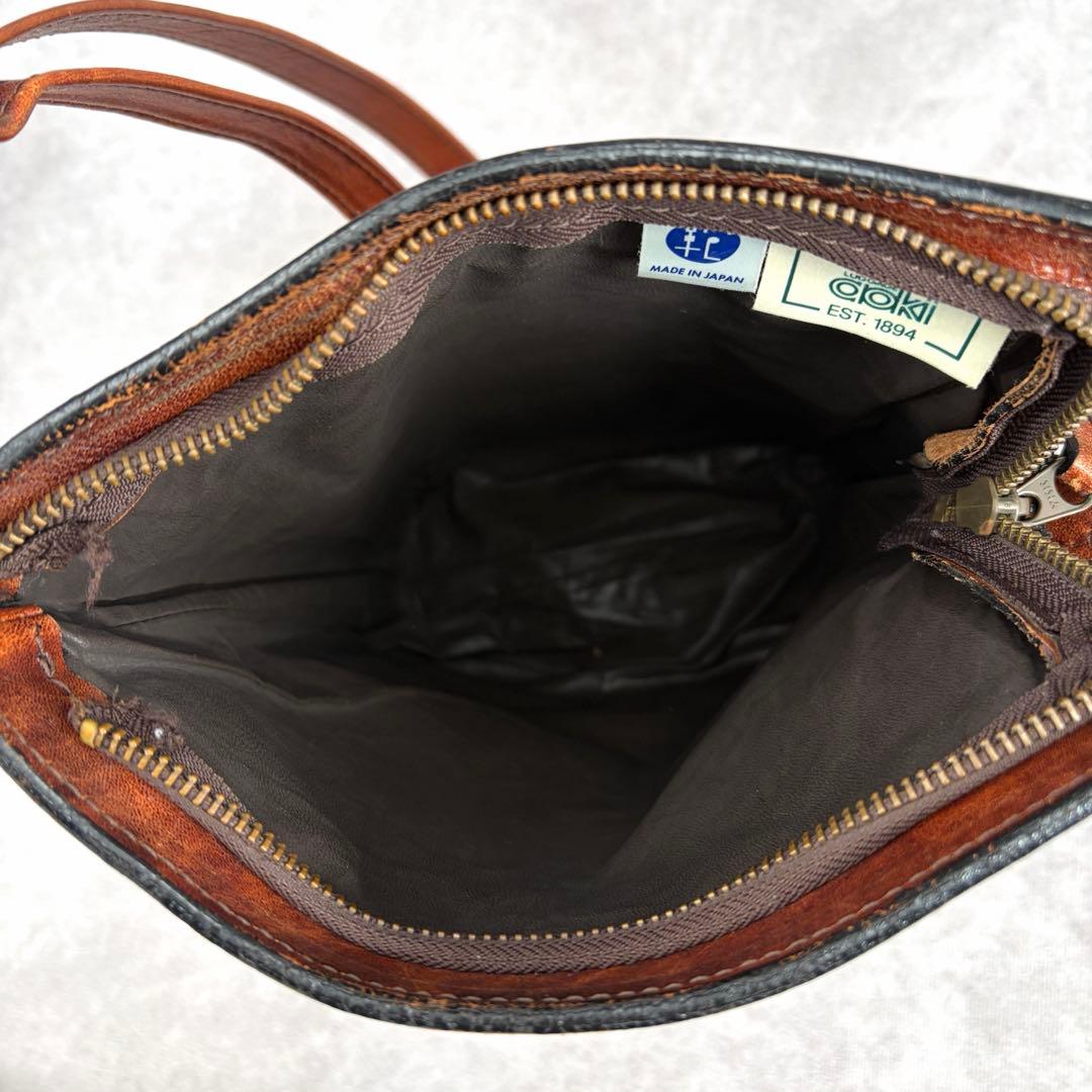 ラガード 青木鞄 G3 ショルダーバッグ 斜め掛け レザー 本革 ブラウン系