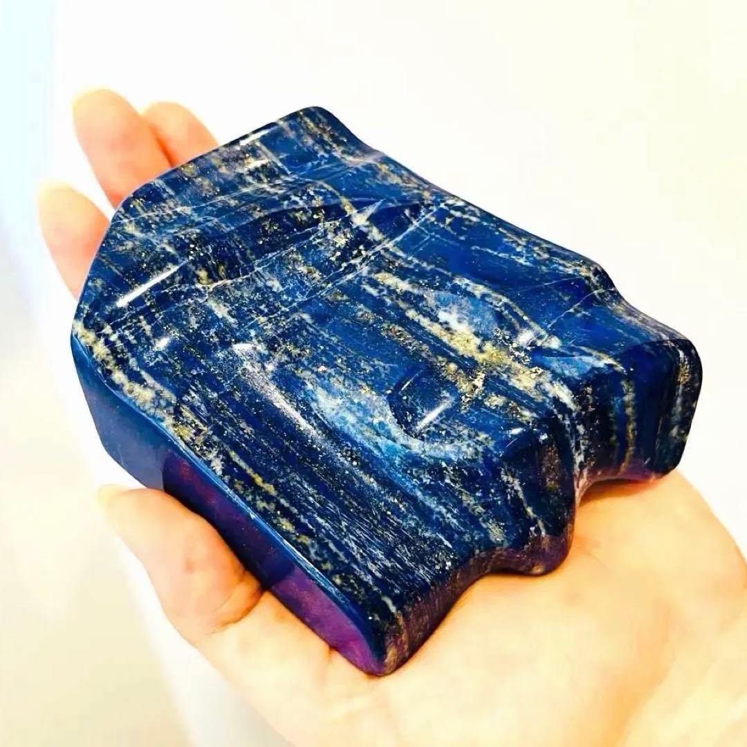 506g✨天然 ラピスラズリ フリーフォーム 無着色 原石 キラキラ ツヤツヤ