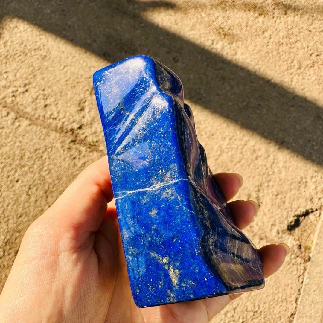 506g✨天然 ラピスラズリ フリーフォーム 無着色 原石 キラキラ ツヤツヤ