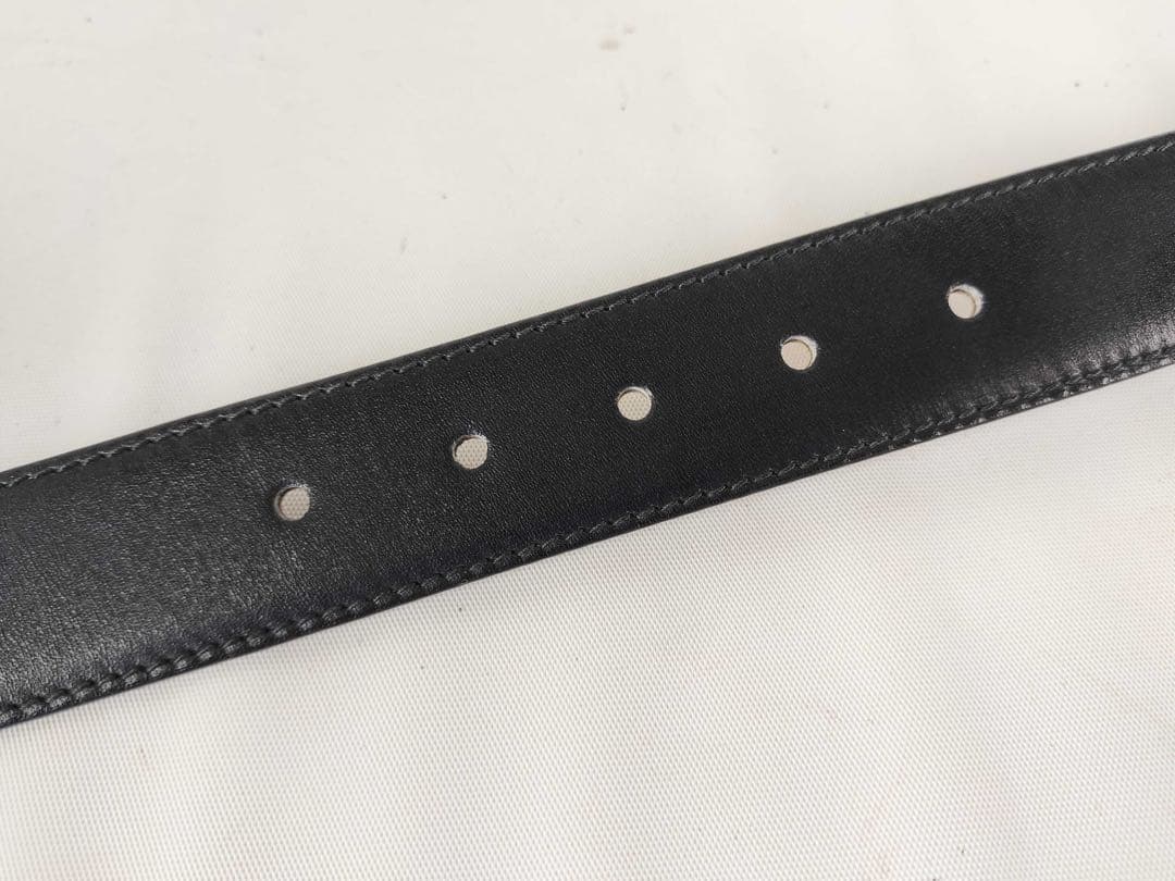 CELINE セリーヌ レザー ベルト M09 金具 ゴールド×シルバー