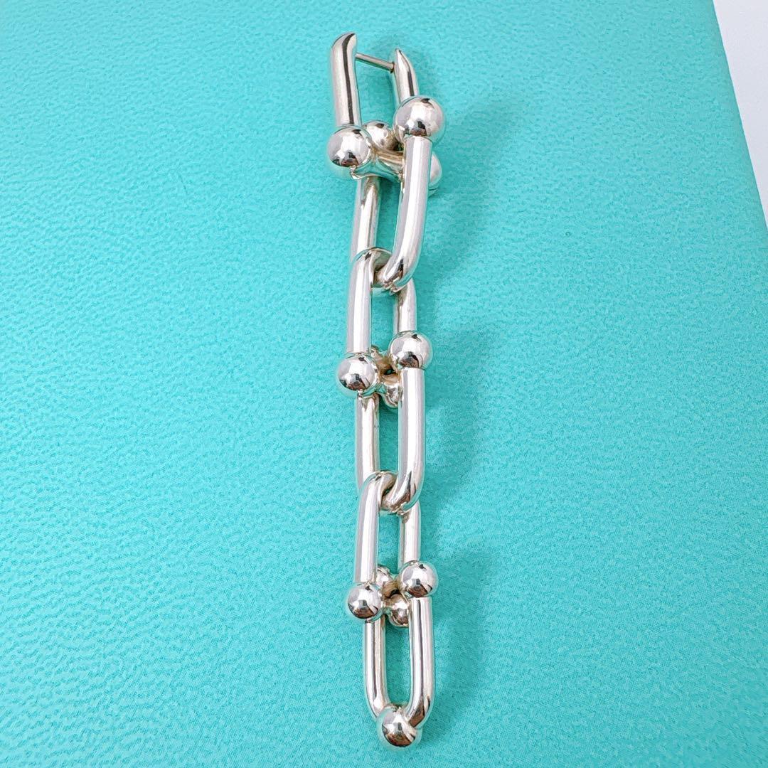 極美品 ティファニー ハードウェア グラジュエイテッド 片耳 ピアス シルバー