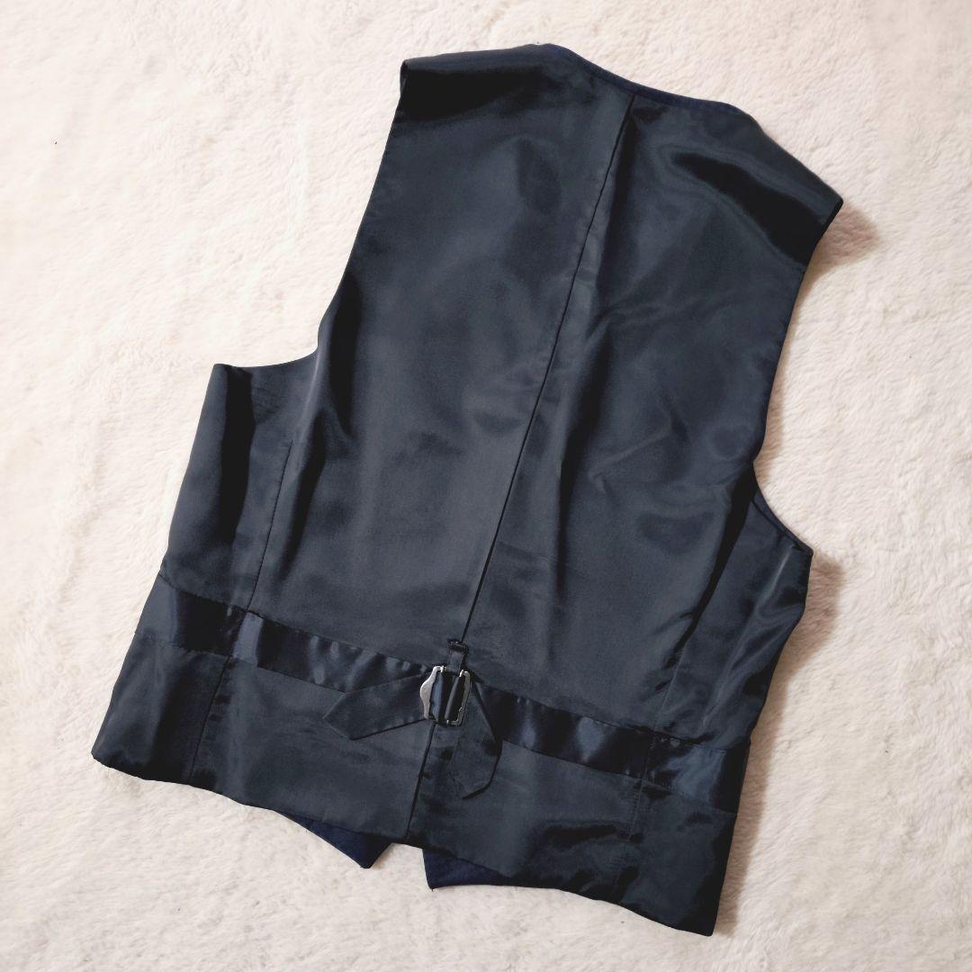 美品 MEN’S TENORAS スリーピース ブロックチェック ネイビー