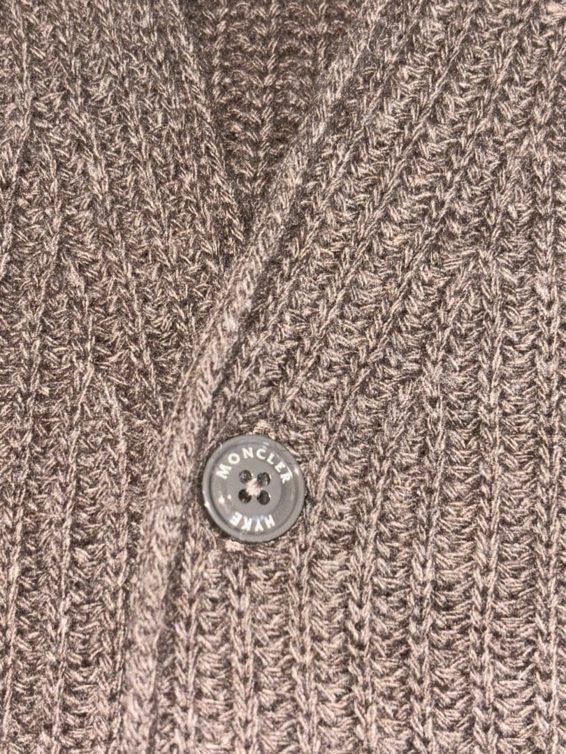 【最終値下げ】MONCLER :カシミヤリブ編みロング丈カーディガン 長袖
