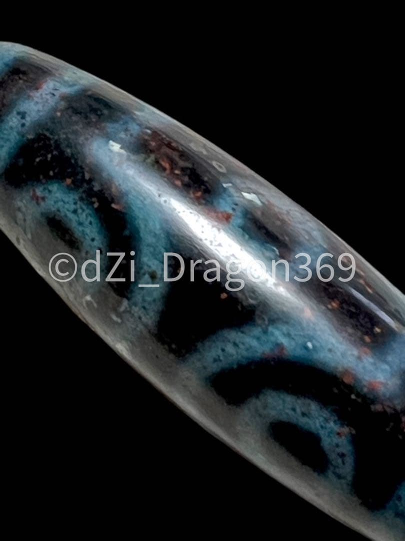 【 一柱のみ ／ 朱砂有り！！ 】老礦朱砂十字六眼天珠