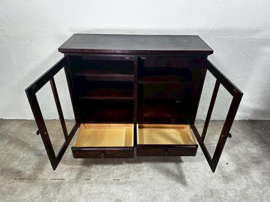 『FURANO』富良野民芸 チェスト キャビネット 本棚 飾棚 RWche19