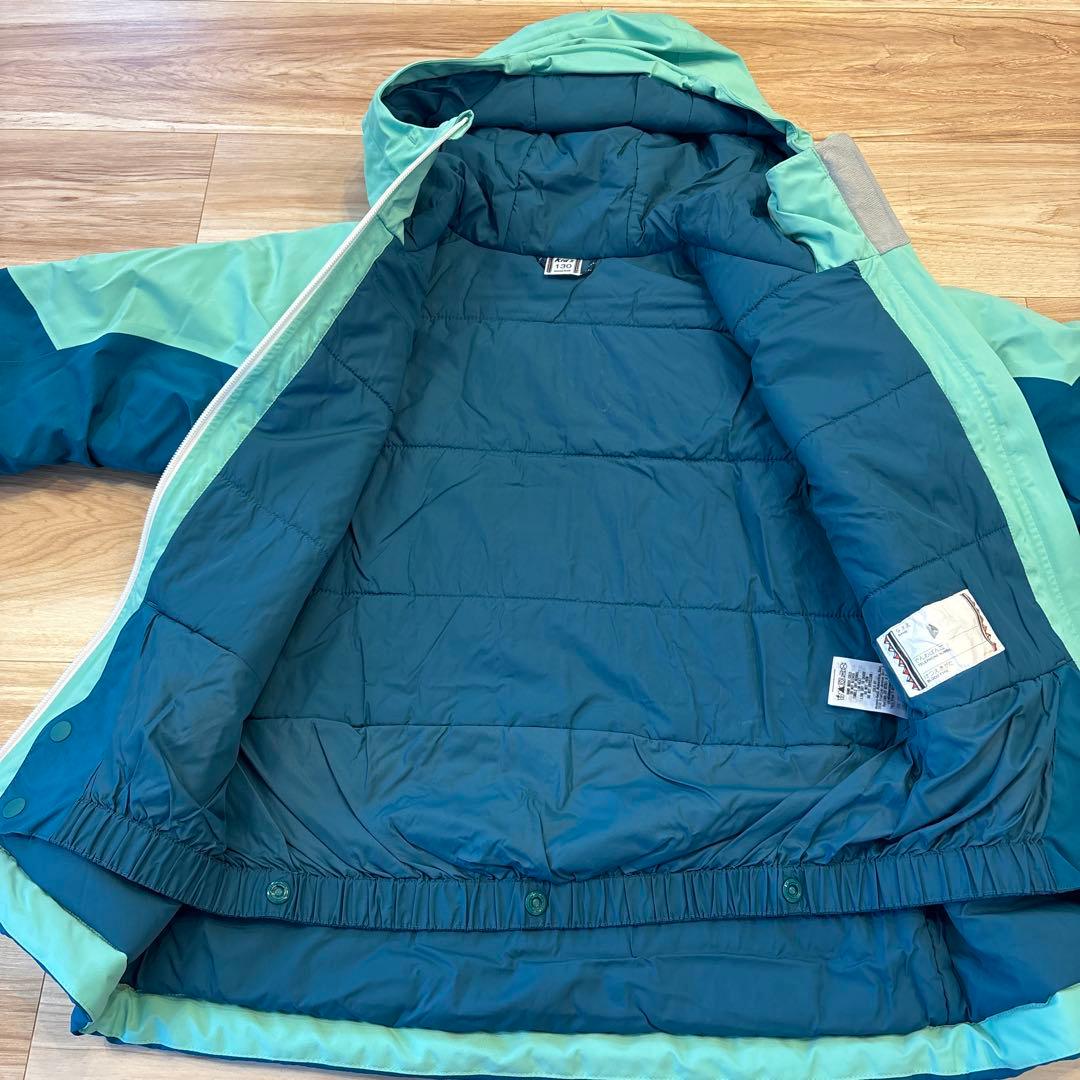 【クリーニング済】モンベル キッズ スキーウェア 上下セット 120/130