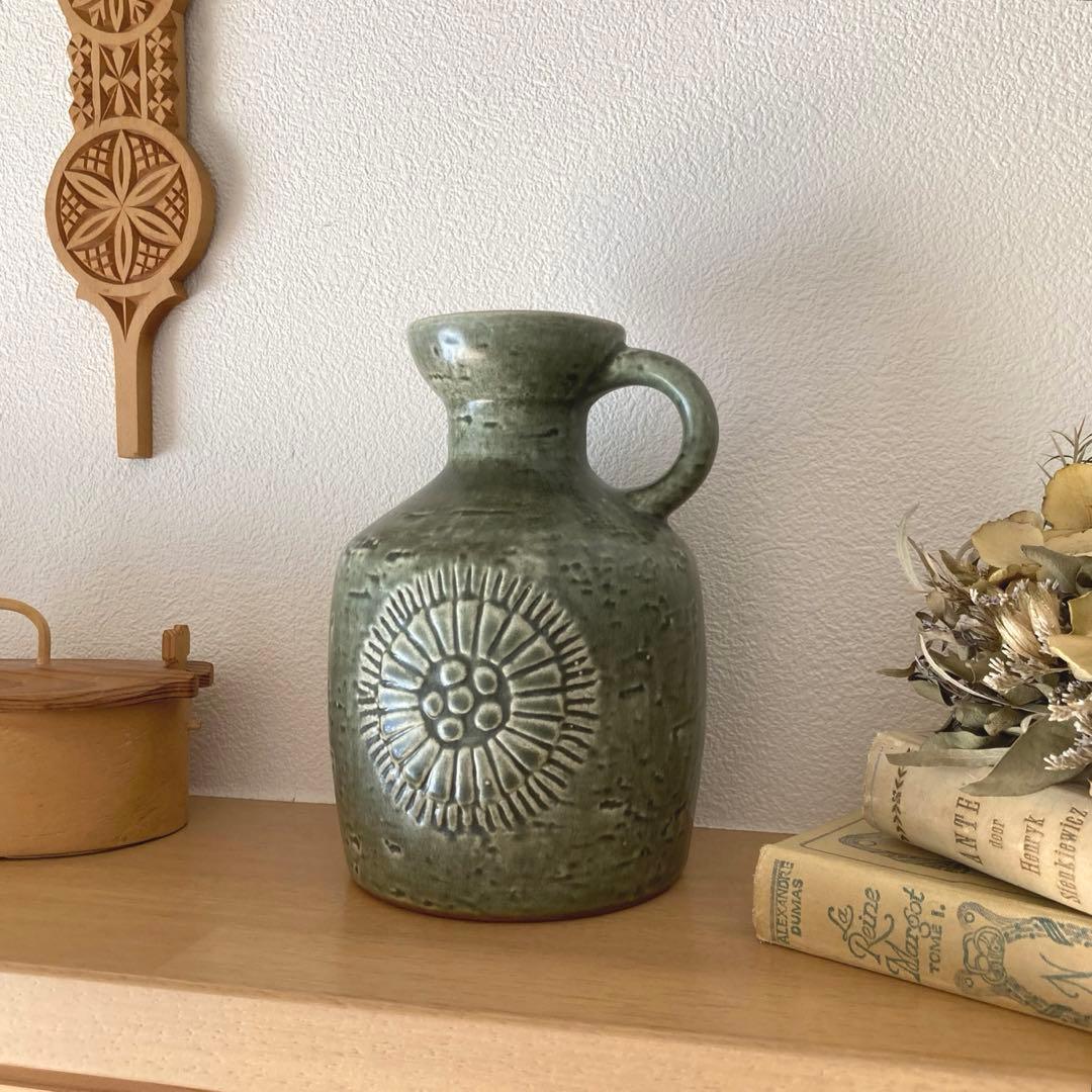 北欧ヴィンテージ　ロールストランド 陶器のフラワーベース/花器/花瓶/水差し