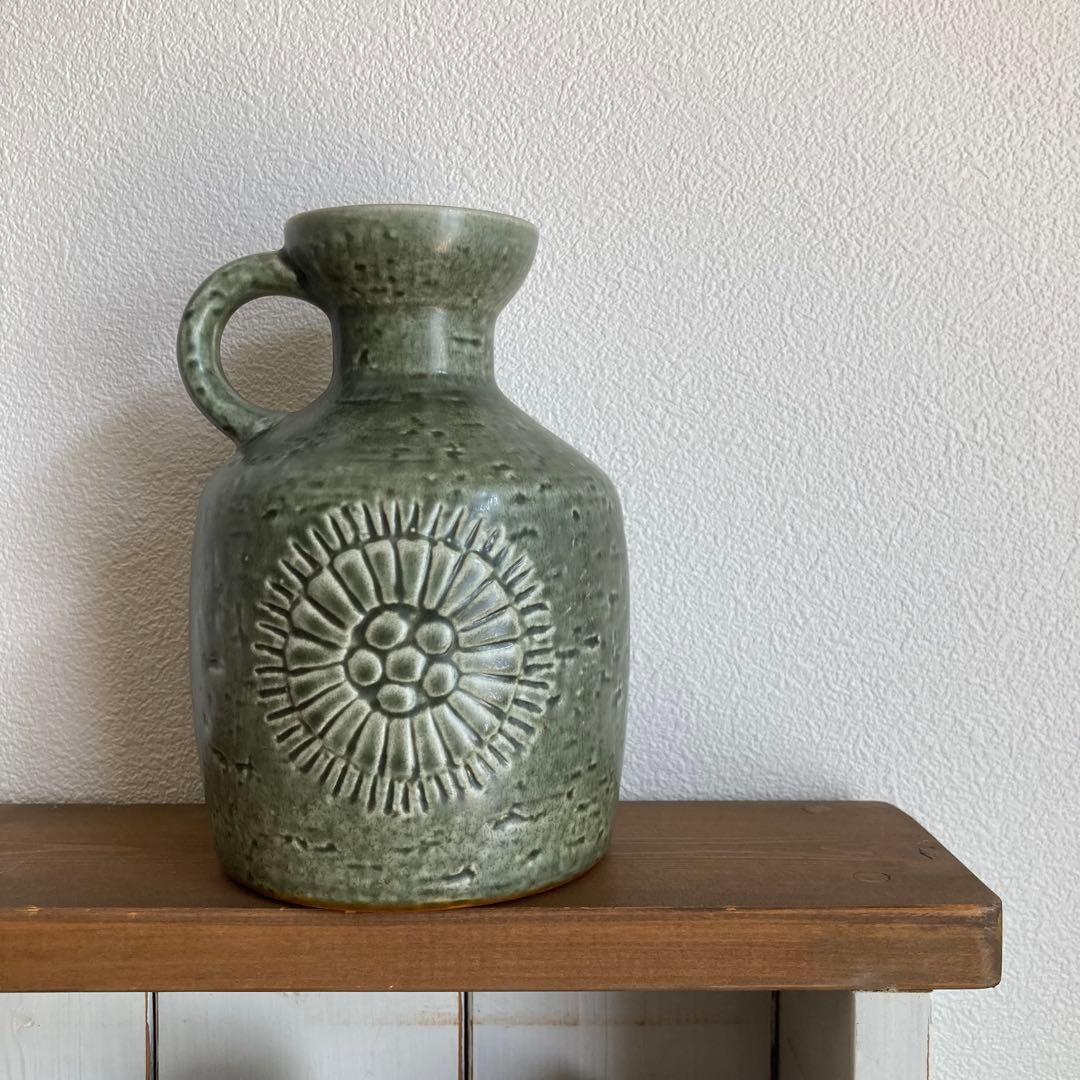 北欧ヴィンテージ　ロールストランド 陶器のフラワーベース/花器/花瓶/水差し