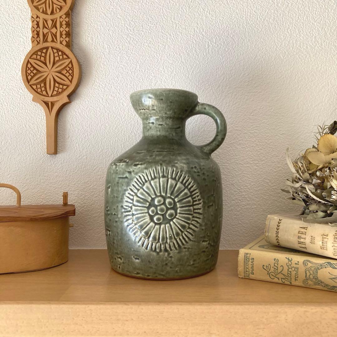 北欧ヴィンテージ　ロールストランド 陶器のフラワーベース/花器/花瓶/水差し