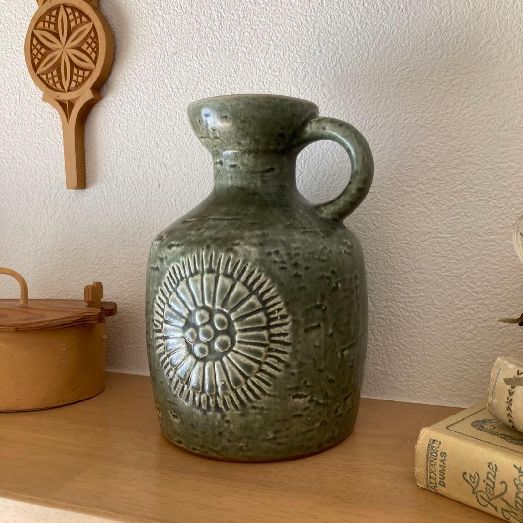 北欧ヴィンテージ　ロールストランド 陶器のフラワーベース/花器/花瓶/水差し