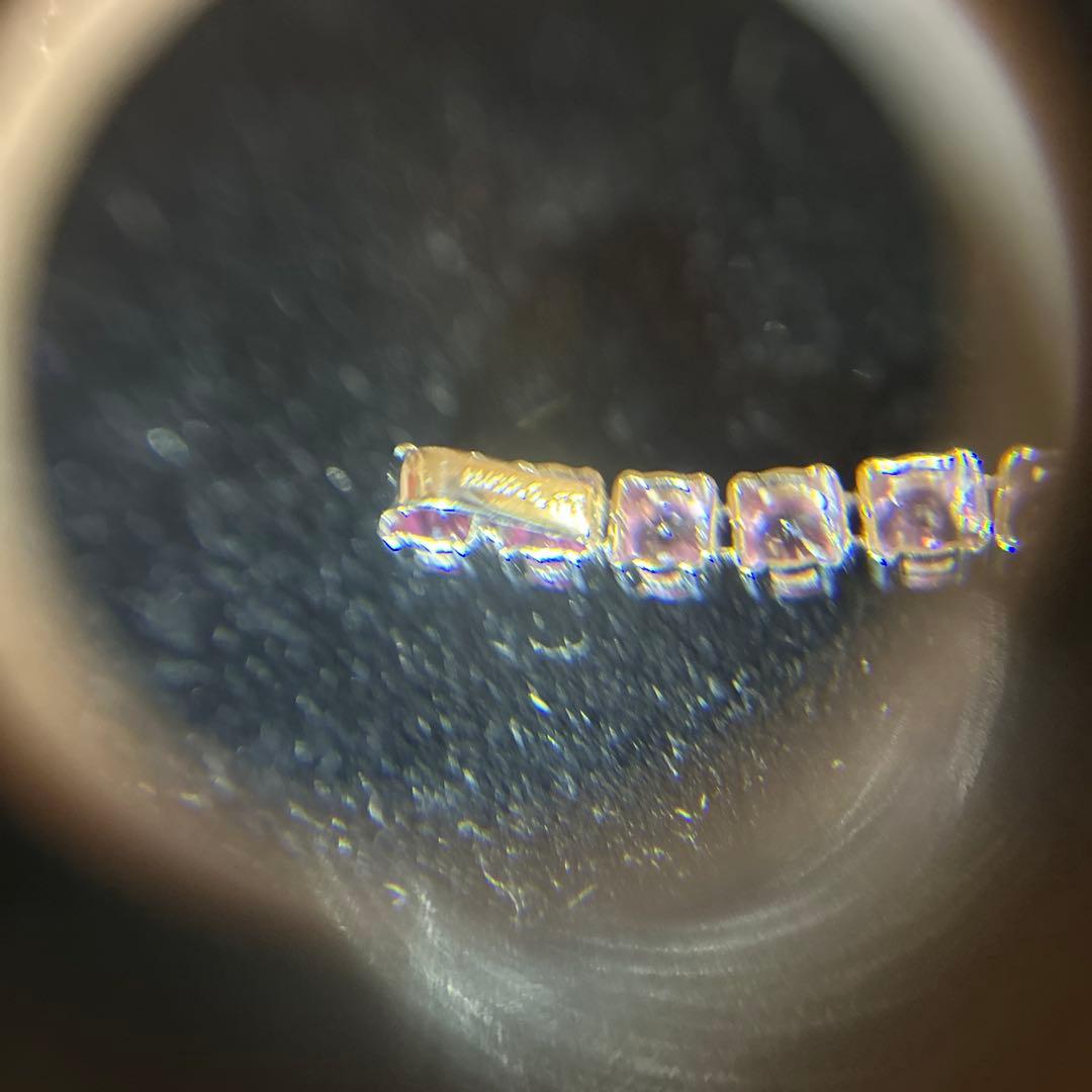 最終値！明日31日まで！PT900 ピンクサファイアの1文字ネックレスのトップ