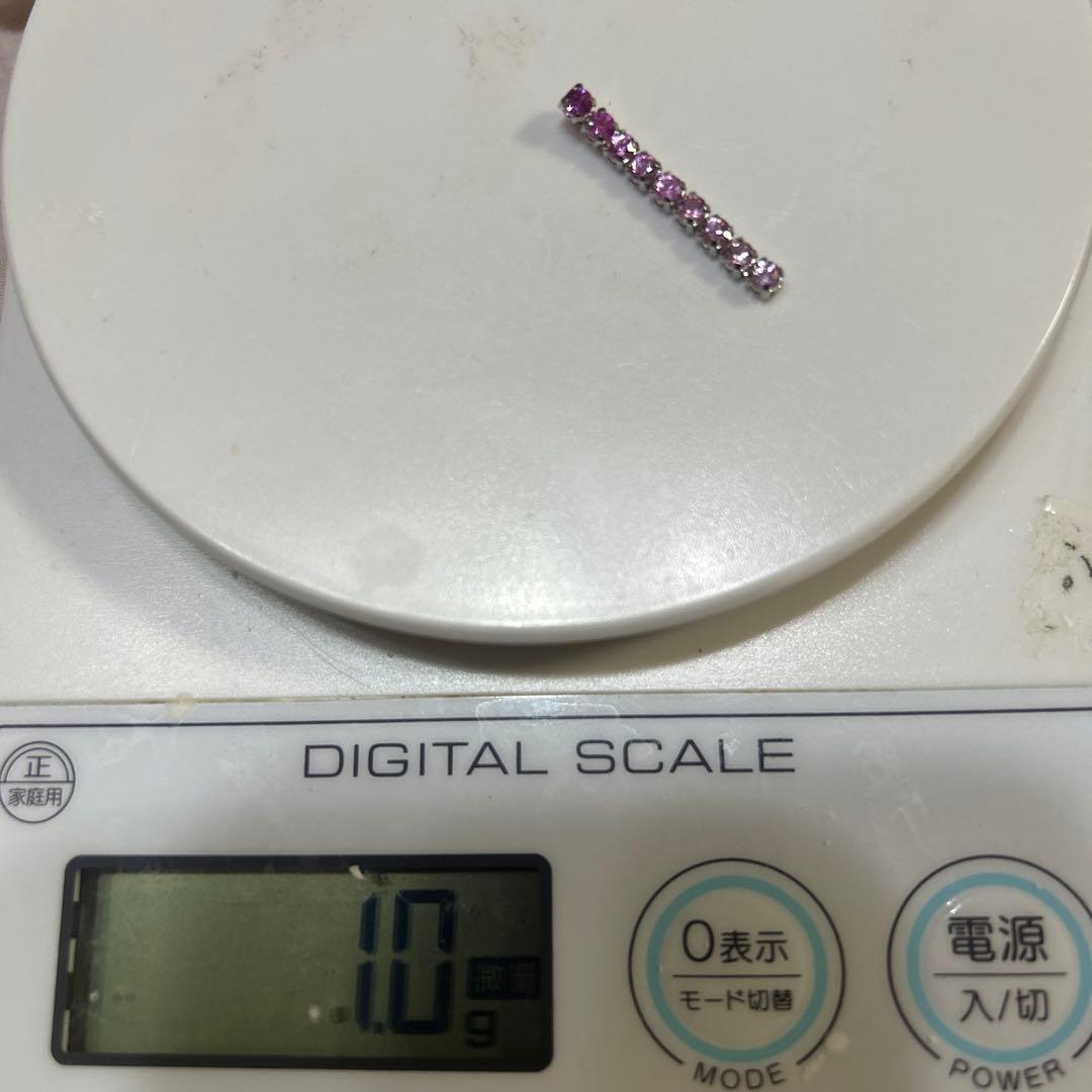 最終値！明日31日まで！PT900 ピンクサファイアの1文字ネックレスのトップ