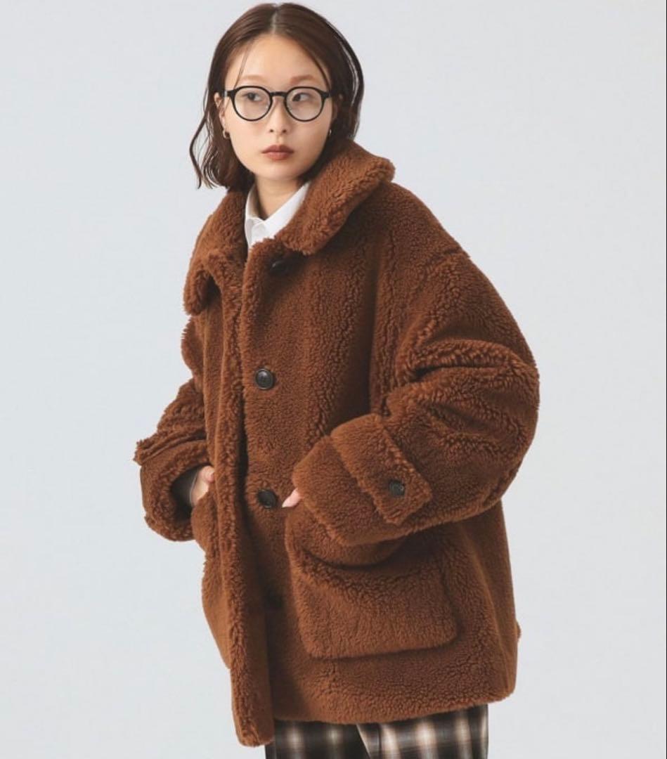 RAY BEAMS ボア ビッグ ポケット ハーフ コート