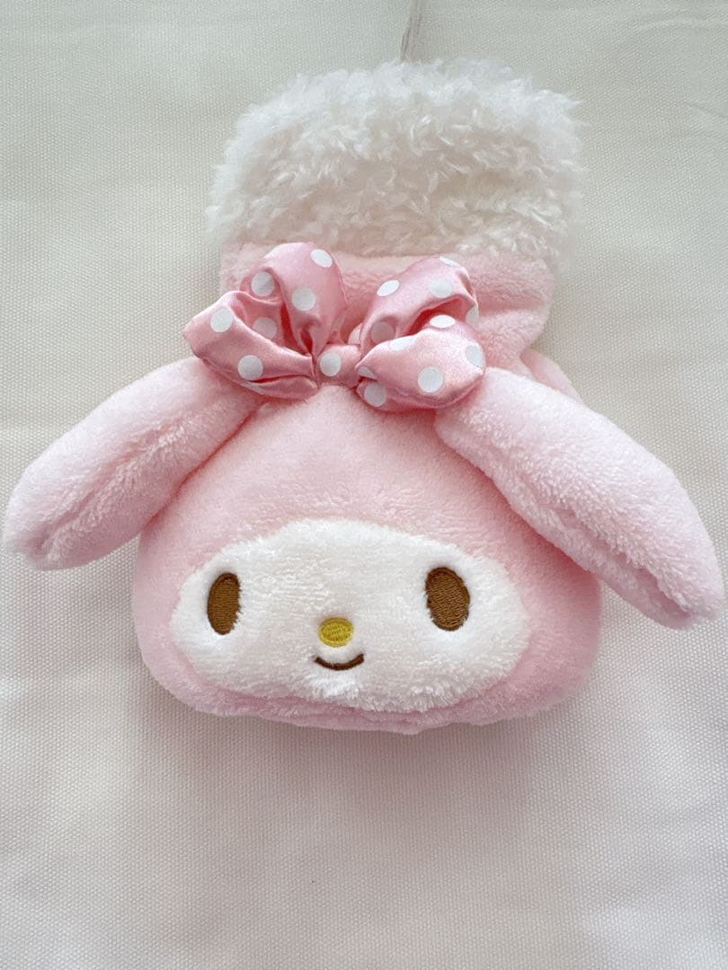 マイメロディ マイメロ 大人 2way 手袋 フェイス リボン