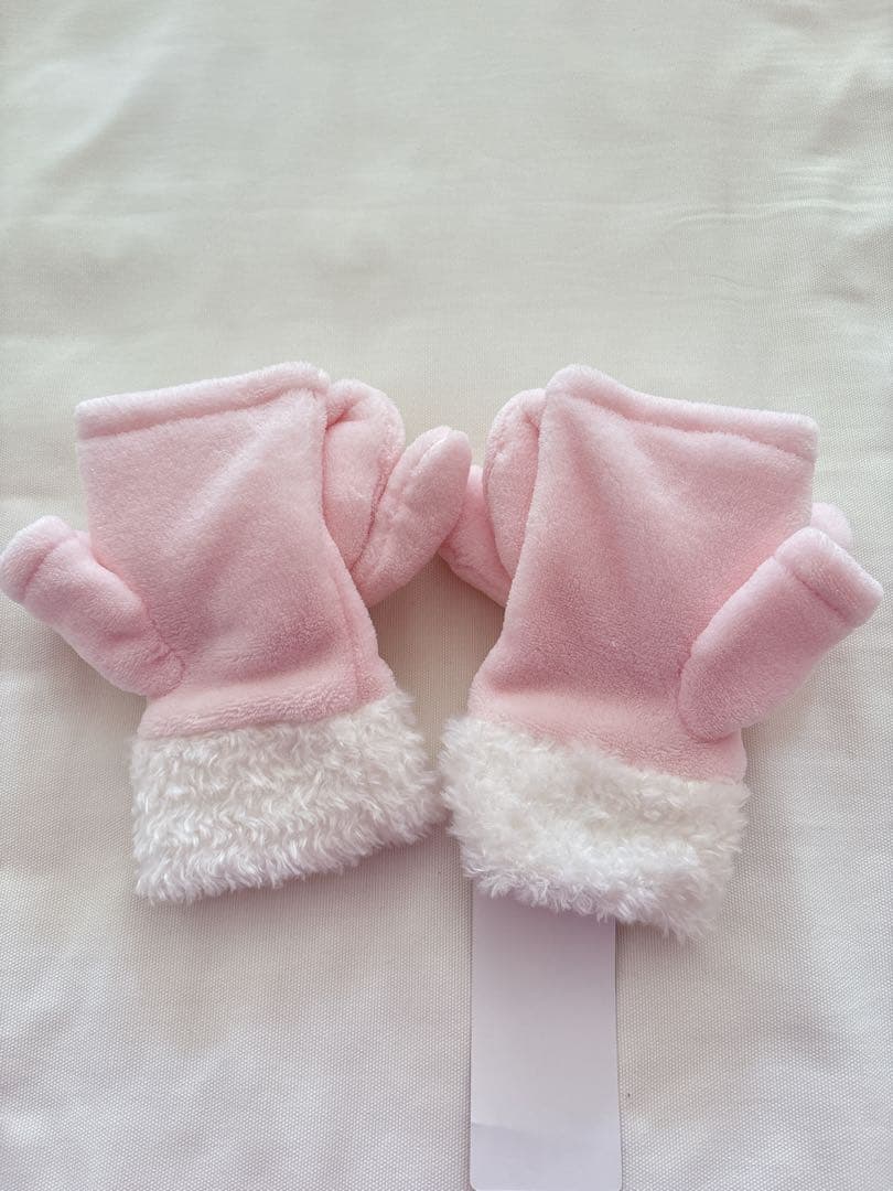 マイメロディ マイメロ 大人 2way 手袋 フェイス リボン