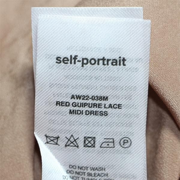ｙ*ｉ様 セルフポートレイト ワンピース ギピュールレース 赤 UK10 未使用