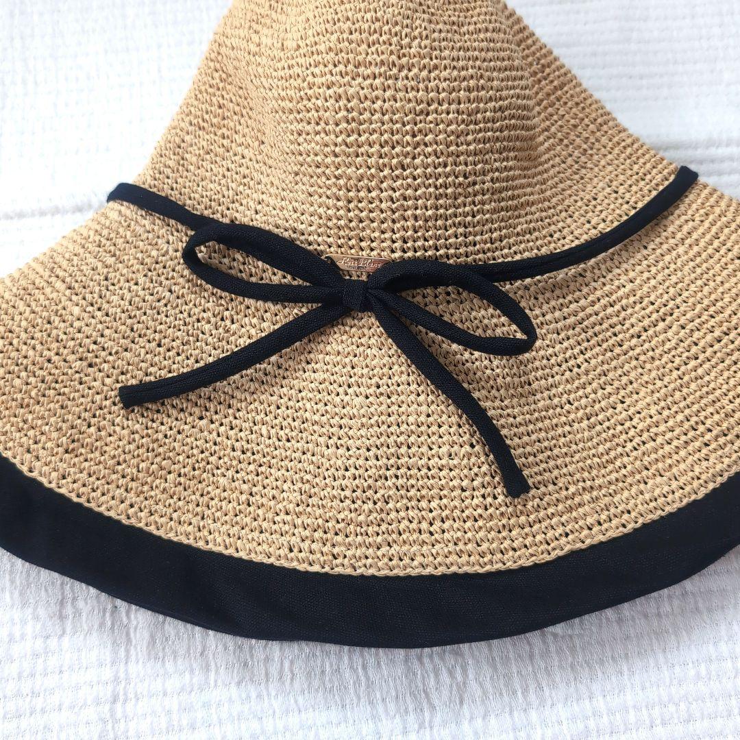芦屋ロサブラン　ペーパーラフィアセーラー　完全遮光ハット　麦わら